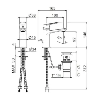 Смеситель для раковины Kerama Marazzi Nota 33010KM.21.018 хром